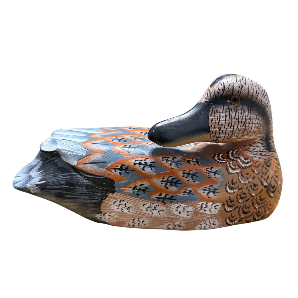 Albert E Price Hand Painted Wood Duck Decoy Decorative Waterfowl Figurine 6.5in